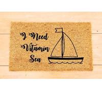 paillasson Exterieur Entree J'Ai Besoin de Vitamine Mer - Paillasson d'été, Tapis de Bienvenue pour la Famille, Cadeau pour Les Amis et la Famille