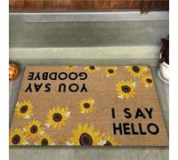 paillasson Exterieur Entree Je dis Bonjour, tu dis au Revoir. Paillasson de Bienvenue Facile à Nettoyer avec Un Joli Tournesol.