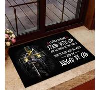 paillasson Exterieur Entree Je préfère être du côté de Dieu et être jugé.