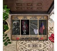 paillasson Exterieur Entree Je suis Un Ancien Combattant de l'armée. J'aime la liberté. Tapis de Porte, Cadeau pour Un Ancien Combattant ou Un ami.