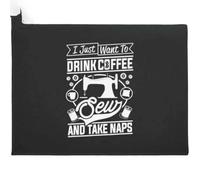 paillasson Exterieur Entree Je Veux Juste Boire du café, Coudre et Faire la Sieste. Paillasson Cadeau pour Les passionnés de Couture, Cadeau de Noël.