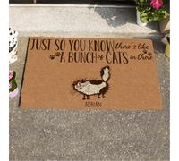 paillasson Exterieur Entree Juste pour info, il y a Plein de Chats là-Dedans. Paillasson imprimé