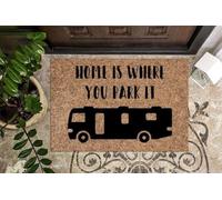 paillasson Exterieur Entree La Maison, C'est là où on se Gare. Tapis de Sol de Camping de Classe A.