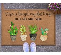 paillasson Exterieur Entree La Vie au Jardin est Dure, ma chérie, mais tu ES drôle Aussi.