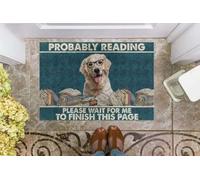 paillasson Exterieur Entree Labrador Retriever - Probablement en Train de Lire « Veuillez Patienter jusqu'à ce Que Je finisse Cette Page » - Paillasson