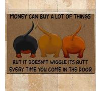 paillasson Exterieur Entree l'argent Peut Acheter Beaucoup de Choses, mais Le Teckel remue Son derrière à Chaque Fois Que Vous franchissez la Porte.