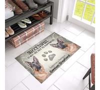 paillasson Exterieur Entree Le Bonheur, C'est d'avoir Un paillasson imprimé Berger Allemand