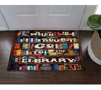 paillasson Exterieur Entree Lire Quand on va à la bibliothèque - Paillasson d'intérieur et d'extérieur Humoristique