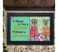 paillasson Exterieur Entree Maison Schnauzer Amour et Paix, Pas Un paillasson