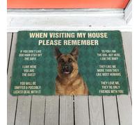 paillasson Exterieur Entree N'oubliez Pas Les règles de la Maison du Berger Allemand ! Paillasson Amusant pour l'intérieur et l'extérieur