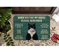 paillasson Exterieur Entree N'oubliez Pas Les règles de la Maison du Chat Tuxedo. Paillasson