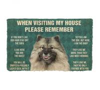 paillasson Exterieur Entree N'oubliez Pas Les règles de la Maison Keeshond ! Paillasson personnalisé, Tapis de Bienvenue, Cadeau de Pendaison de crémaillère.