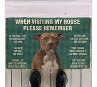 paillasson Exterieur Entree N'oubliez Pas Les règles de la Maison pour Votre American Staffordshire Terrier ! Tapis de Porte Amusant pour l'intérieur et l'extérieur