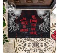 paillasson Exterieur Entree Nous savons Que Vous êtes Ici. Paillasson tête de Mort