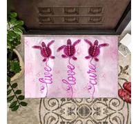 paillasson Exterieur Entree OCÉAN - Tortue Vivre Aimer GUÉRIR Tapis d'entrée intérieur et extérieur