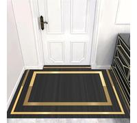 Paillasson Exterieur Entree Or Noir Tapis Entree Interieur Doux Tapis de Bain Lavable Tapis Entree Salon Cuisine Tapis D Entree Interieur Antidérapant Tapis D'entrée(80x120cm)