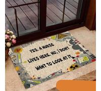 paillasson Exterieur Entree Oui, Une infirmière habite Ici. Non, Je ne Veux Pas Regarder. Paillasson