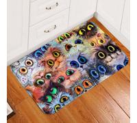 paillasson Exterieur Entree Paillasson à Yeux de Chat Fixes