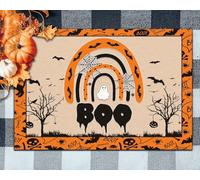 paillasson Exterieur Entree Paillasson Amusant d'halloween Boo Rainbow