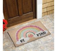 paillasson Exterieur Entree Paillasson Arc-en-Ciel Humoristique « Soyez Gentil, Professeur », Cadeau pour Les Enseignants et Les élèves, décoration de rentrée Scolaire