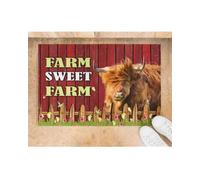 paillasson Exterieur Entree Paillasson avec Vache des Highlands de la Ferme Farm Sweet Farm