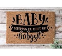 paillasson Exterieur Entree Paillasson « Bébé dort - Silence ou Garde d'enfants »