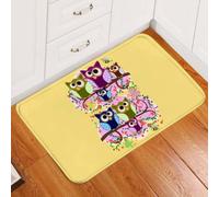 paillasson Exterieur Entree Paillasson Beige à Motifs de hiboux rigolos