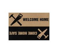 paillasson Exterieur Entree Paillasson « Bienvenue à la Maison, rentrez sains et saufs », Cadeau pour Charpentier