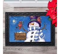 paillasson Exterieur Entree Paillasson Bonhomme de Neige « Croire »
