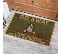 paillasson Exterieur Entree Paillasson « Bouledogue, va-t’en sauf si tu as du Whisky et des friandises pour Chien »