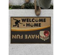 paillasson Exterieur Entree Paillasson Bowling Welcome and Have Fun, Amusant, intérieur et extérieur