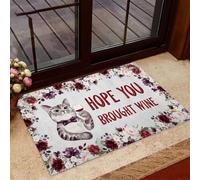 paillasson Exterieur Entree Paillasson Chat « J'espère Que tu as apporté du vin »