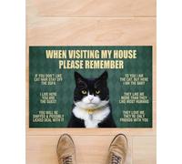 paillasson Exterieur Entree Paillasson Chat Tuxedo, Paillasson Quand Vous visitez ma Maison