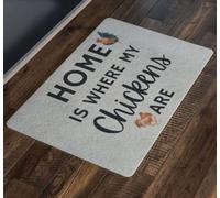 paillasson Exterieur Entree Paillasson « chez Moi, C'est là où sont Mes Poules »