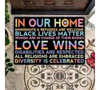 paillasson Exterieur Entree Paillasson « chez Nous, l’Amour Triomphe de l’égalit頻 - Cadeau d’Anniversaire pour Un ami ou Une Famille