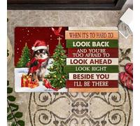 paillasson Exterieur Entree Paillasson Chihuahua de Noël Regardez Juste à côté de Vous