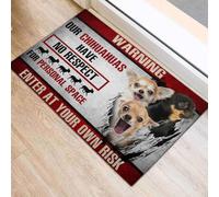 paillasson Exterieur Entree Paillasson Chihuahua « Entrez à Vos Risques et périls »