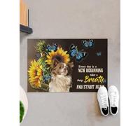 paillasson Exterieur Entree Paillasson Chihuahua Tournesol « Chaque Jour est Un Nouveau départ »