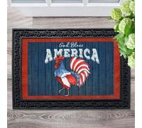 paillasson Exterieur Entree Paillasson Coq « Que Dieu bénisse l'Amérique »