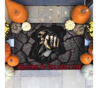 paillasson Exterieur Entree Paillasson crâne « Bienvenue du côté obscur » pour Halloween