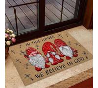 paillasson Exterieur Entree Paillasson « dans Cette Maison, Nous croyons en Dieu »