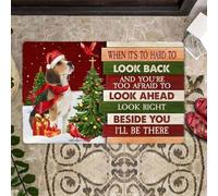 paillasson Exterieur Entree Paillasson de Noël Beagle Regarde Juste à côté de toi