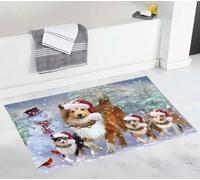 paillasson Exterieur Entree Paillasson de Noël représentant Un Berger des Shetland Courant