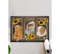 paillasson Exterieur Entree Paillasson d'intérieur et d'extérieur à Motif de cobayes et de Jolis tournesols