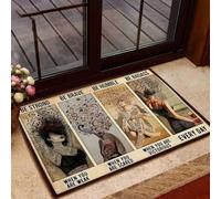 paillasson Exterieur Entree Paillasson d'intérieur et d'extérieur « Dame Note de Musique » : Sois Forte, sois courageuse, sois Humble, sois Badass