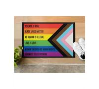 paillasson Exterieur Entree Paillasson d'intérieur et d'extérieur « La Science, C'est Le progrès réel » avec Drapeau de la fierté