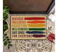 paillasson Exterieur Entree Paillasson Diversité, Inclusion, Accueil, Bienveillance et Espace Sûr pour Tous, Inclusion et Gentillesse