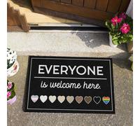 paillasson Exterieur Entree Paillasson « Droits de l’Homme », Tapis « Ici, Tout Le Monde est Le bienvenu », Tapis de Bienvenue pour Les familles LGBTQ+