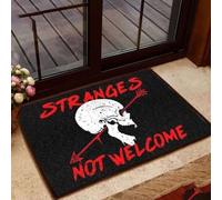 paillasson Exterieur Entree Paillasson en Forme de crâne « Inconnus Non bienvenus »
