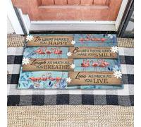 paillasson Exterieur Entree Paillasson Flamingo « Fais ce Qui Te Rend Heureux »